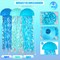 ADLKGG Blue Hanging Jelly Fish Paper Lanterns, Gradient Colorful Paper Lanterns for Mermaid Theme Party Under The Sea Ocean Birthday Decorations Baby Shower Baby Room